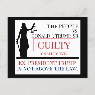 Menschen gegen Trump Guilty Verdikt Postkarte