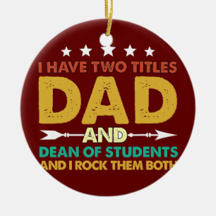Menschen, ich habe zwei Titel: Vater und Dekan der Keramik Ornament