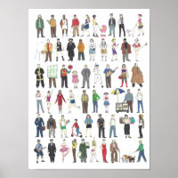 Menschen im New Yorker NYC Bürgerplakat