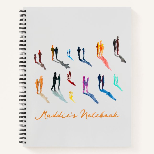 Menschen Kunst in Aquarellkunst Notizbuch (Vorderseite)