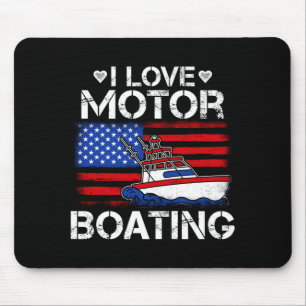 Menschen lieben Motorbootfahren patriotische ameri Mousepad