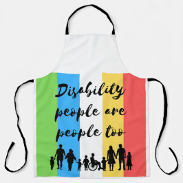 Menschen mit Behinderungen sind zu viele Menschen Schürze