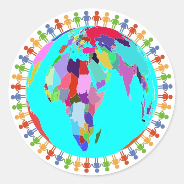 Menschen mit Erdklebern Runder Aufkleber (Vorderseite)