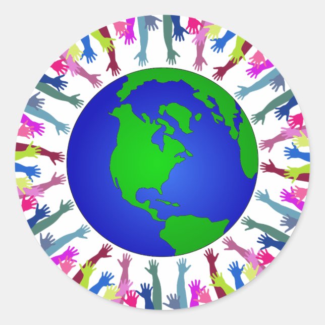 Menschen mit Erdklebern Runder Aufkleber (Vorderseite)