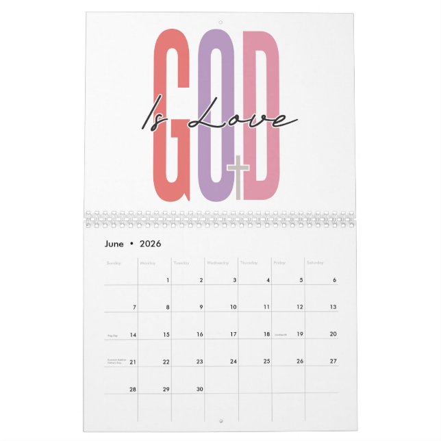 Menschen mit gutem Glauben inspirierende Motivatio Kalender (Jun 2026)