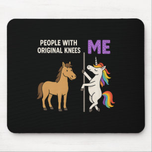 Menschen mit originellen Knien und mir Einhorn pr Mousepad