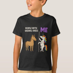 Menschen mit originellen Knien und mir Einhorn pr T-Shirt