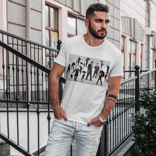 Menschen mit Regenschirmen T-Shirt (Von Creator hochgeladen)