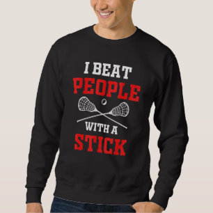 Menschen mit Tick-Lacrosse-Sport schlagen Sweatshirt