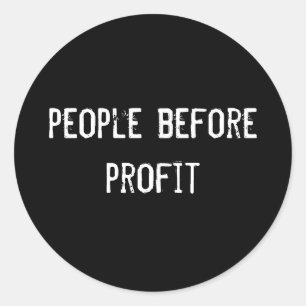Menschen ohne Gewinn Runder Aufkleber