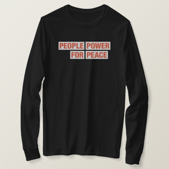 Menschen Power für Friedensteams lange Seele T-Shirt (Design vorne)