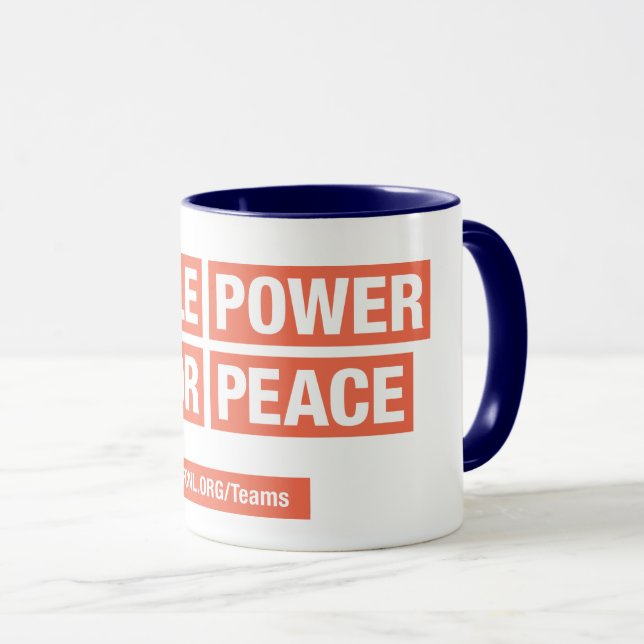 Menschen Power für friedliche Tasse (VorderseiteRechts)