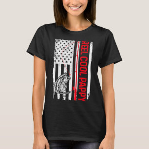 Menschen Reel Cool Pappy Angeln Amerikanische Flag T-Shirt
