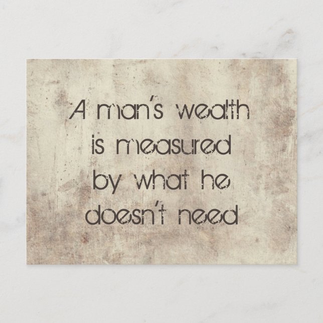 Menschen Reichtum Postkarte (Vorderseite)