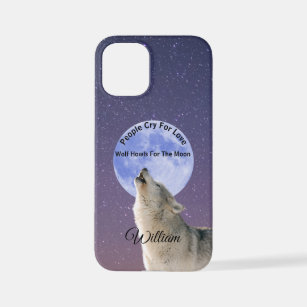 Menschen rufen nach Liebe Wolf Howls für Mond, maß iPhone 12 Mini Hülle
