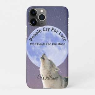 Menschen rufen nach Liebe Wolf Howls für Mond, maß iPhone 11Pro Hülle