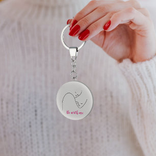 Menschen sehen sich Linien Schlüsselanhänger