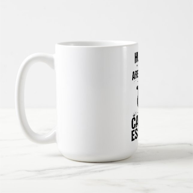 Menschen sind optional Katzen sind essentiell Dark Kaffeetasse (Links)