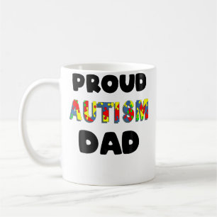 Menschen Stolzer Autismus-Vater Farbige Puzzleteil Kaffeetasse