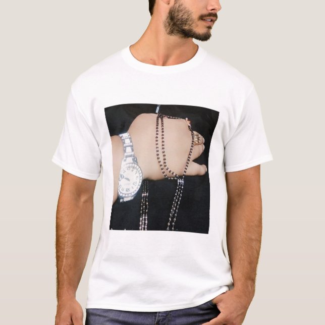 MENSCHEN T - SHIRT 👕 MIT SCHÖNER BLUME 🌺 🌹 HAND (Vorderseite)