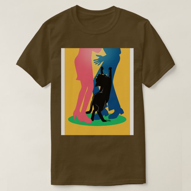 Menschen und Katzen T-Shirt (Design vorne)