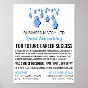 Menschen verbinden, beschleunigen die Netzwerkwerb Poster