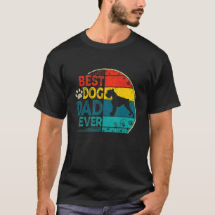 Menschen Vintage Bester Schnauzer Hund Papa jemals T-Shirt