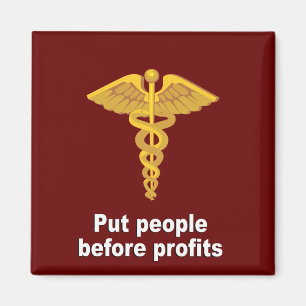 Menschen vor Gewinn stellen Magnet