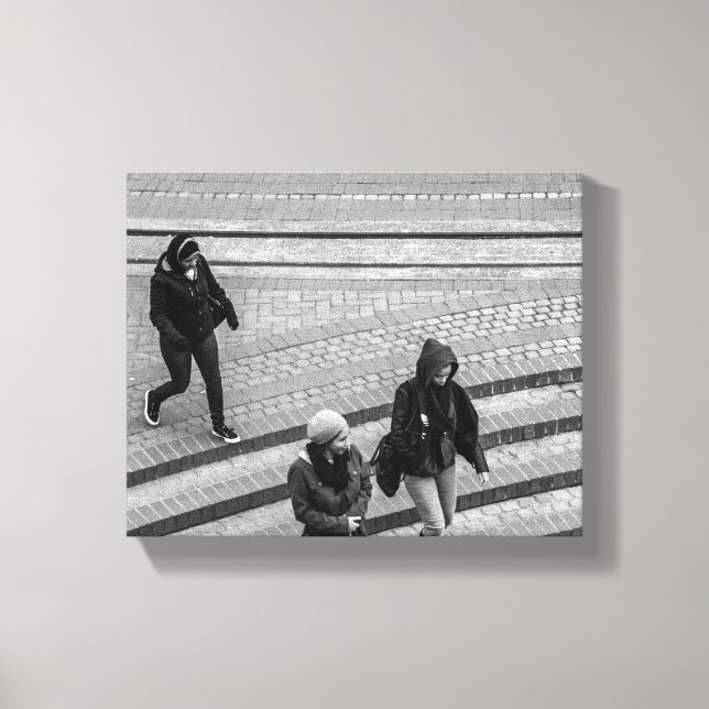 Menschen wandern Stadtleben Leinwanddruck (Vorderseite)