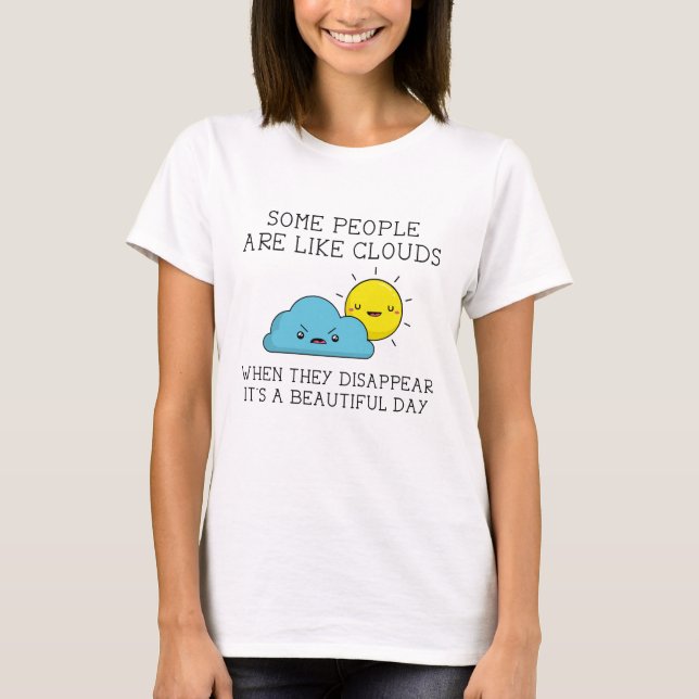 Menschen Wolken T-Shirt (Vorderseite)