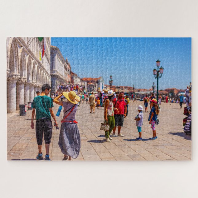 Menschen zu Fuß in Venedig, Italien Puzzle (Horizontal)