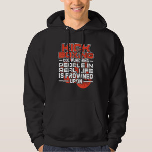 Menschen zu stürzen ist von Kämpfern erstarrt Hoodie