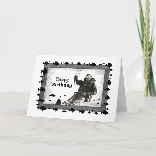 Menscheneisfischen, Geburtstag, Vater Karte (Vorderseite)