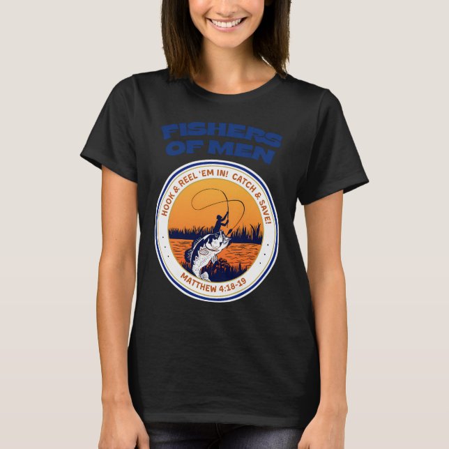 Menschenfischer â€” MATT 4:18-19 T-Shirt (Vorderseite)