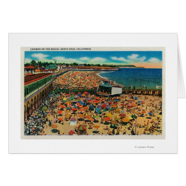 Menschenmengen am Strand, Santa Cruz, Santa Cruz,  (Vorderseite (Horizontal))