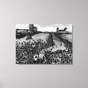 Menschenmengen in Atlantic City, NJ Beauty Pagent Leinwanddruck