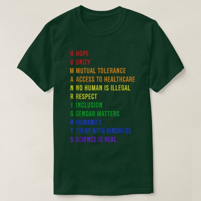 Menschenrechte2820  T-Shirt (Design vorne)