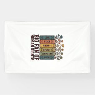 Menschenrechte Buch Blumen Vintage Vektor Design_1 Banner