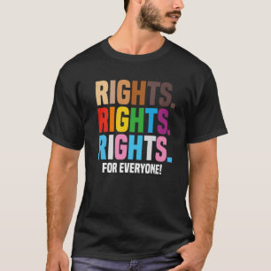 Menschenrechte LGBTQ Rassenjustiz Pride BLM Equali T-Shirt