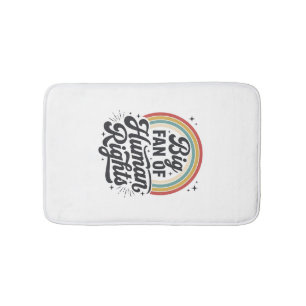 Menschenrechte Retro Regenbogen Vektor T-Shirt Des Badematte