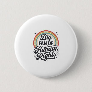 Menschenrechte Retro Regenbogen Vektor T-Shirt Des Button
