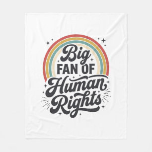 Menschenrechte Retro Regenbogen Vektor T-Shirt Des Fleecedecke