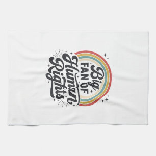 Menschenrechte Retro Regenbogen Vektor T-Shirt Des Geschirrtuch