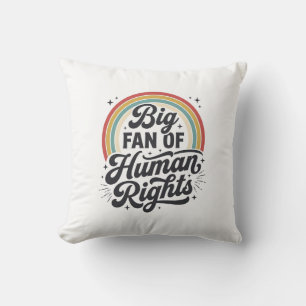 Menschenrechte Retro Regenbogen Vektor T-Shirt Des Kissen
