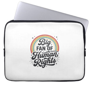 Menschenrechte Retro Regenbogen Vektor T-Shirt Des Laptopschutzhülle