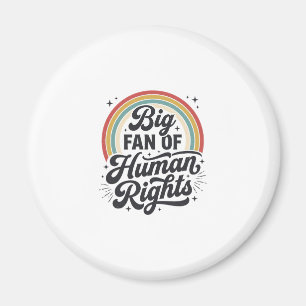 Menschenrechte Retro Regenbogen Vektor T-Shirt Des Magnet