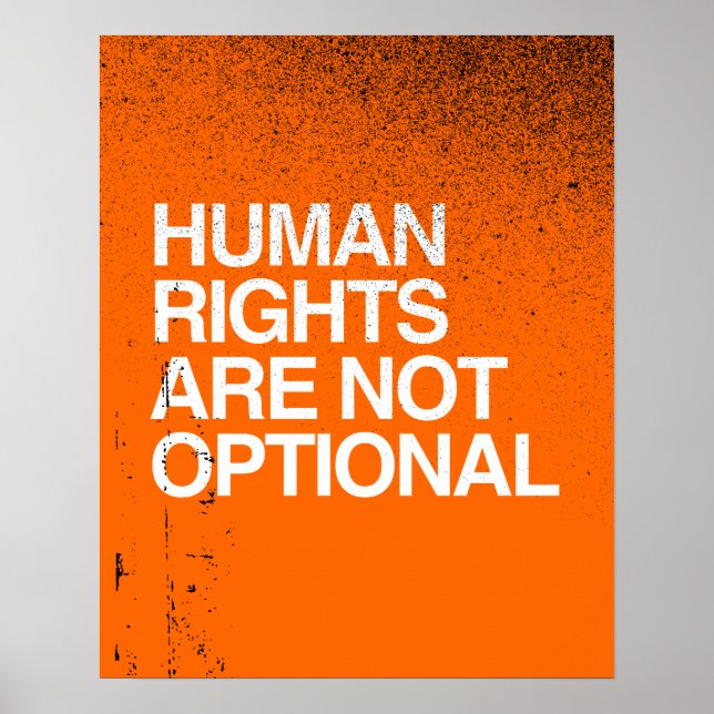 MENSCHENRECHTE SIND NICHT OPTIONAL -.pnng Poster (Vorne)