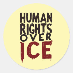 Menschenrechte über ICE Runder Aufkleber