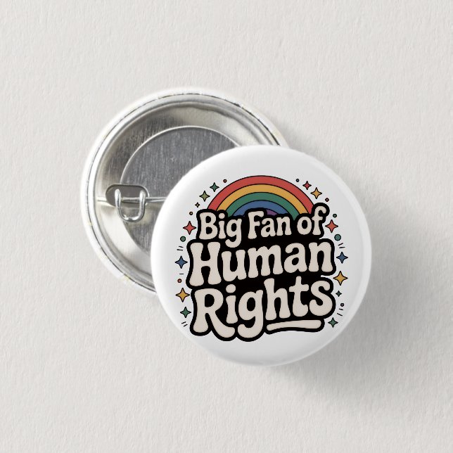 MENSCHENRECHTS-KNOPF BUTTON (Vorne & Hinten)