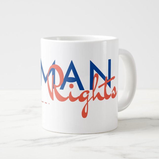 Menschenrechtspflege Jumbo-Tasse (Vorderseite Rechts)